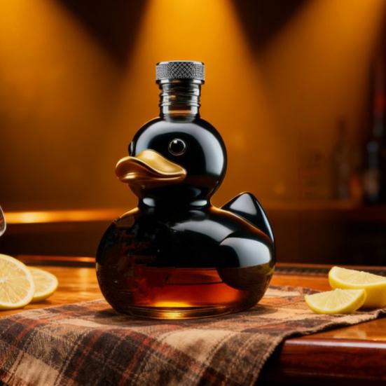 Стеклянная бутылка для виски в форме утки, графин-животное, забавная бутылка для вина в форме утки, вместимость 100 мл, художественный графин, украшение для бара, дома, офиса