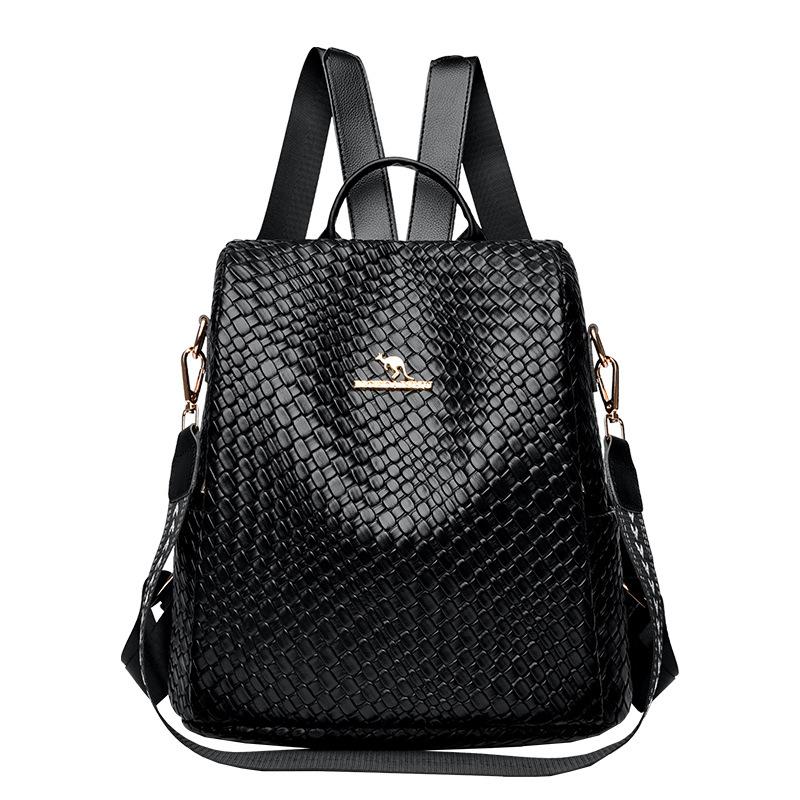 Новый популярный плетеный кожаный рюкзак, многофункциональный противоугонный студенческий рюкзак, дорожный рюкзак для студентов