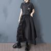 Black Mesh Plus Size High Waist Vintage Spring Summer Casual Loose Long for Woman Skirts Womens Skirt