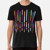 Gradient Color Bars S To 5XL Made In the AU/USA T-Shirt