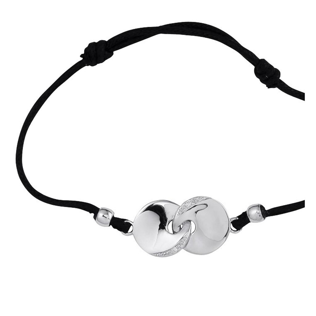 Altesse [R5728] - Silver Bracelet 'Infini' Black Silver - 20x12 Mm