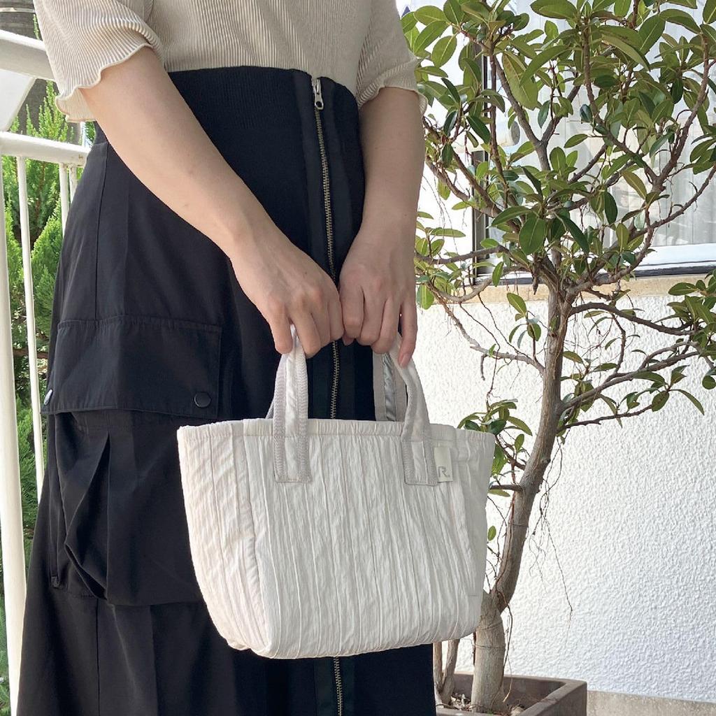 6423 Beautiful Simple Cold Storage Small Tote Bag PT Thermo Keeper [Rootote] Women's Quilting-A (04 Beige)