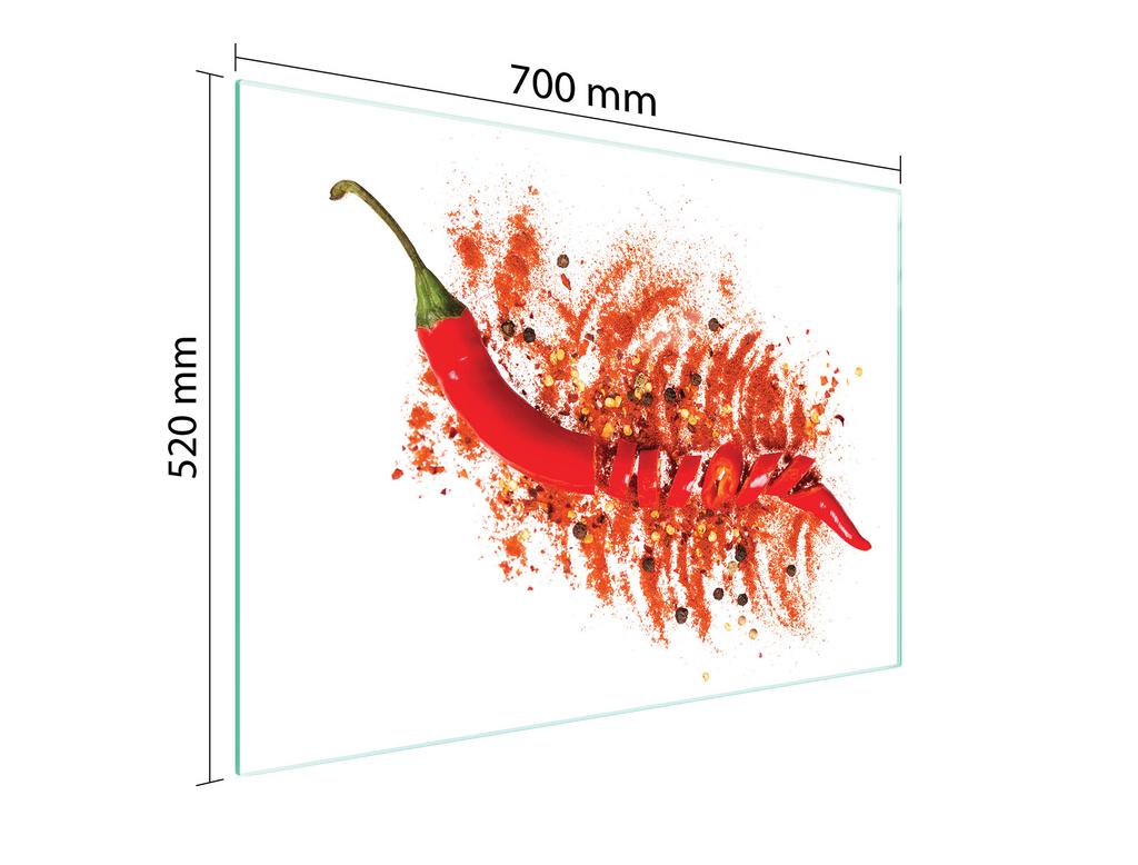 SZKLANA PŁYTA OCHRONNA NA KUCHENKĘ 70x52 CHILLI
