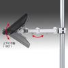 Sanwa Supply Pole-Mounted LCD Monitor Arm, 75 x 75/100 x 100mm, 2 Positions, CR-LA354