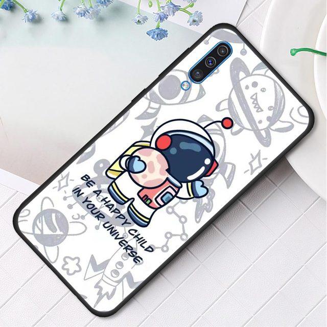 Чехол для телефона Samsung Galaxy A50 A70 A10 A20e A30 A40 A20s A10s A10e A80 A90 A60 A30s, милый чехол с изображением космонавта