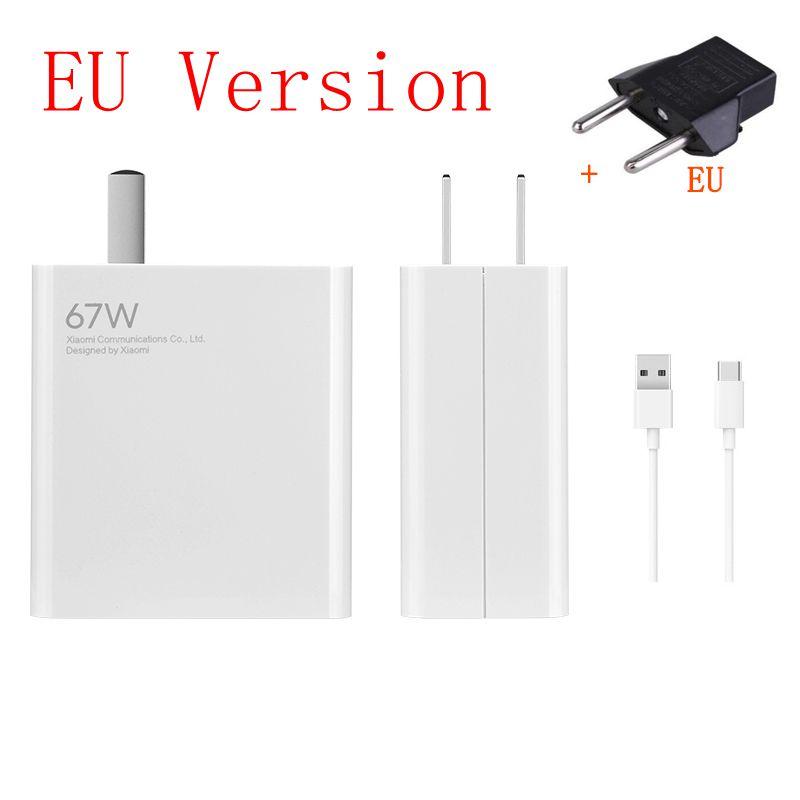 Xiaomi Быстрое зарядное устройство Mi 67 Вт для Xiaomi 11 Pro и Xiaomi 11 Ultra, полная зарядка за 36 минут, множественная защита MDY-12-ES