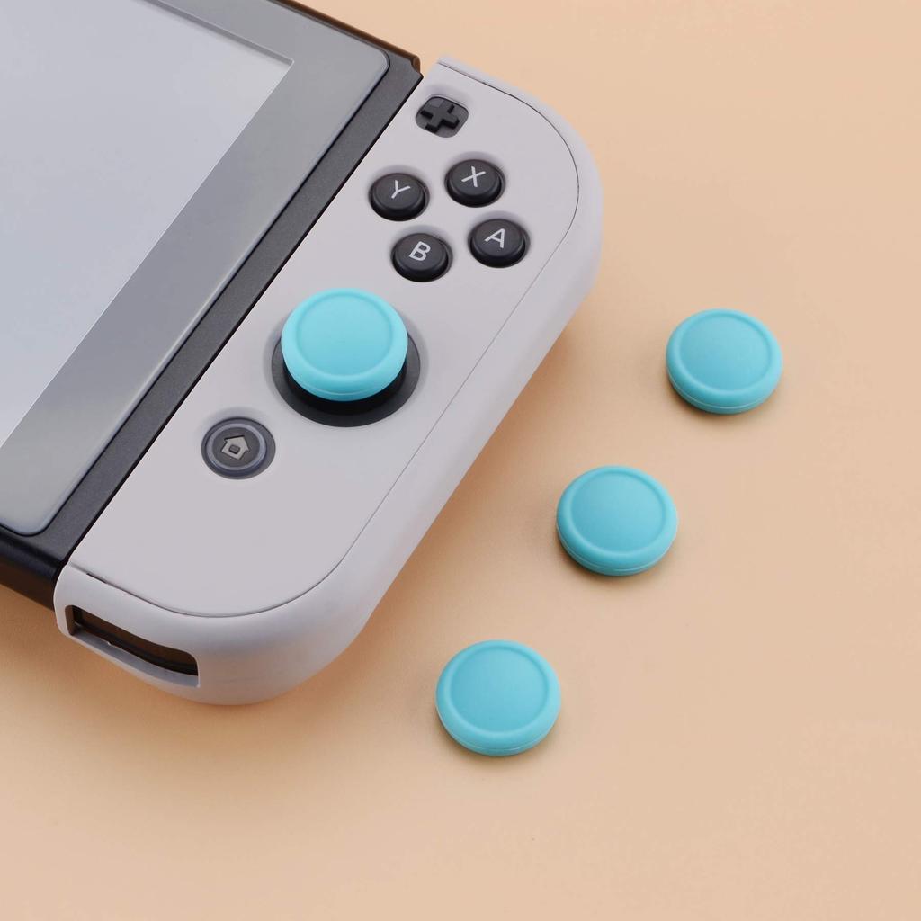 EXtremeRate PlayVital Милые накладки на стики джойстика Switch для Switch и Силиконовые чехлы для аналоговых стиков, Switch, Lite, OLED, Joy-Con [Bondi