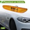 HOPESPANNER Compatible for BMW 320i 2002-2005 No.63137165913 Side Marker Light Cover Waterproof Yellow Left