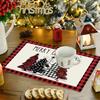 Christmas Placemats Cartoon Party Insulation Dining Table Christmas Atmosphere Placemats