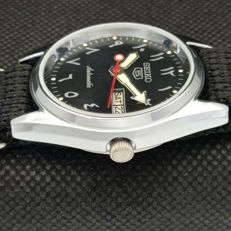 REFURBISHED VINTAGE SEIKO 5 AUTOMATIC 6309A JAPAN MENS ARABIC WATCH A318686-2 Seiko-a318686