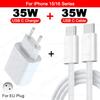 PD 35 Вт Быстрое зарядное устройство USB C для Apple iPhone 15 14 13 12 11 16 Pro Max Быстрая зарядка Кабель USB Type C для зарядки iPhone 16 Зарядное устройство