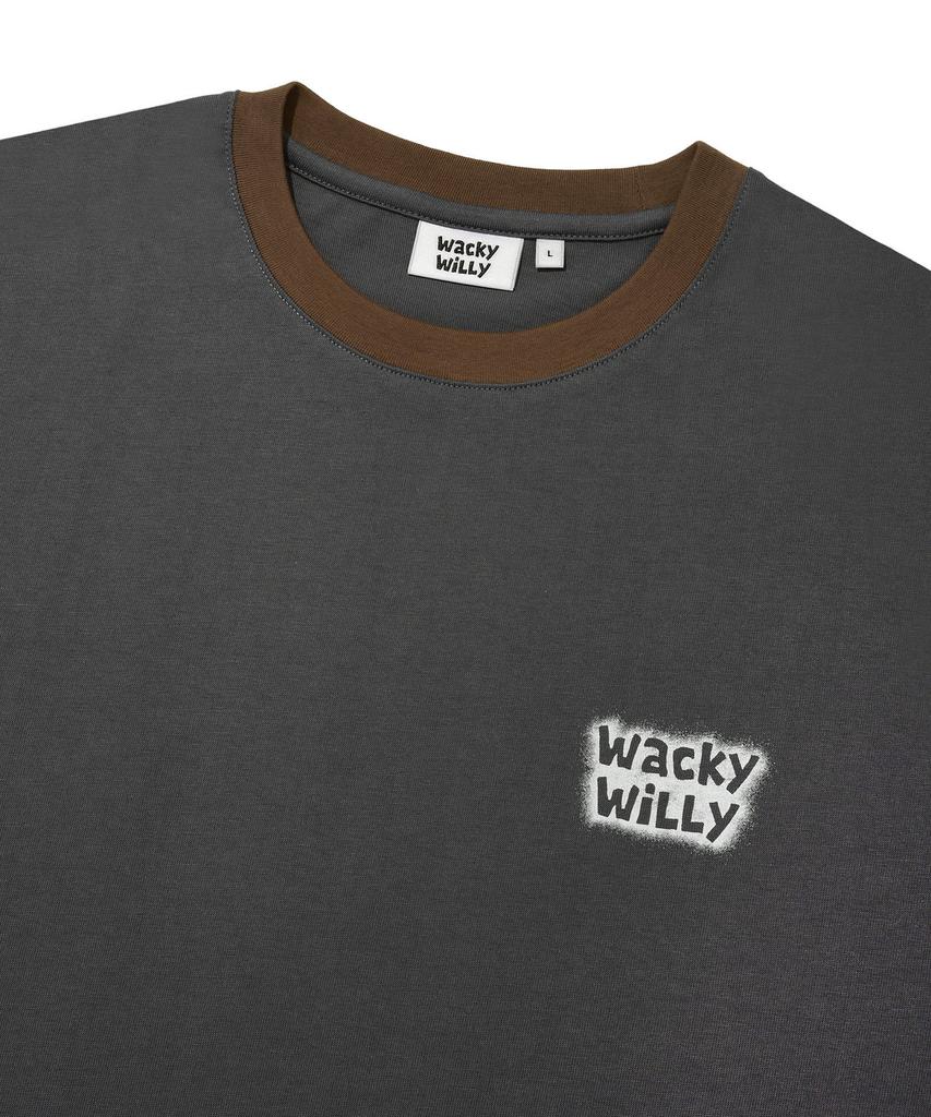 WACKY WILLY Серый реглан с длинным рукавом