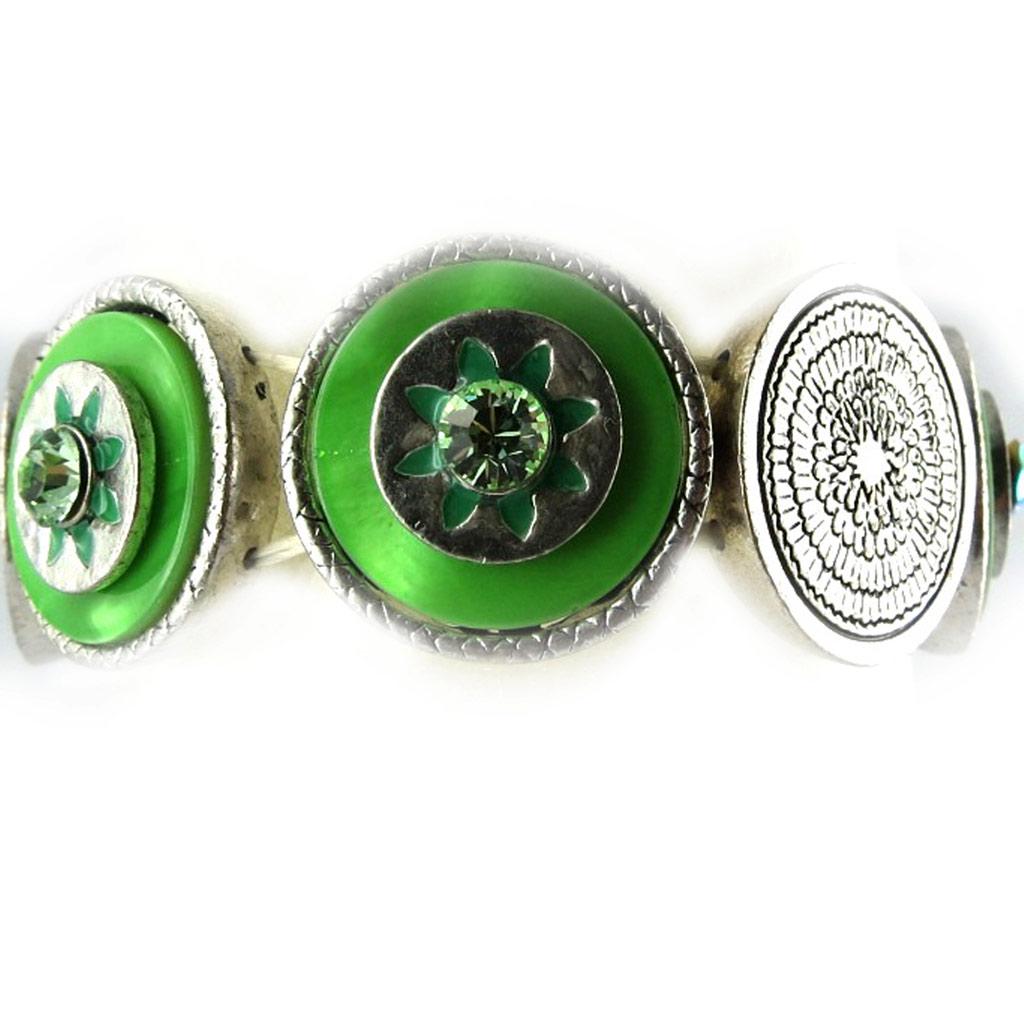 Les Trésors De Lily [E6633] — Зеленый дизайнерский браслет «Колумбина»