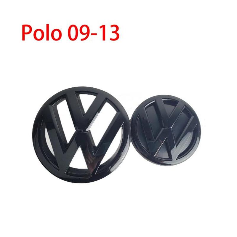 For VW Volkswagen Jetta MK5 Golf 2PC Replacement Gloss Black Front Grill Badge + Rear Trunk Lid Emblem Logo for volkswagen Polo