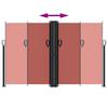 Retractable Side Awning Terracotta Red 160 x 1200 cm