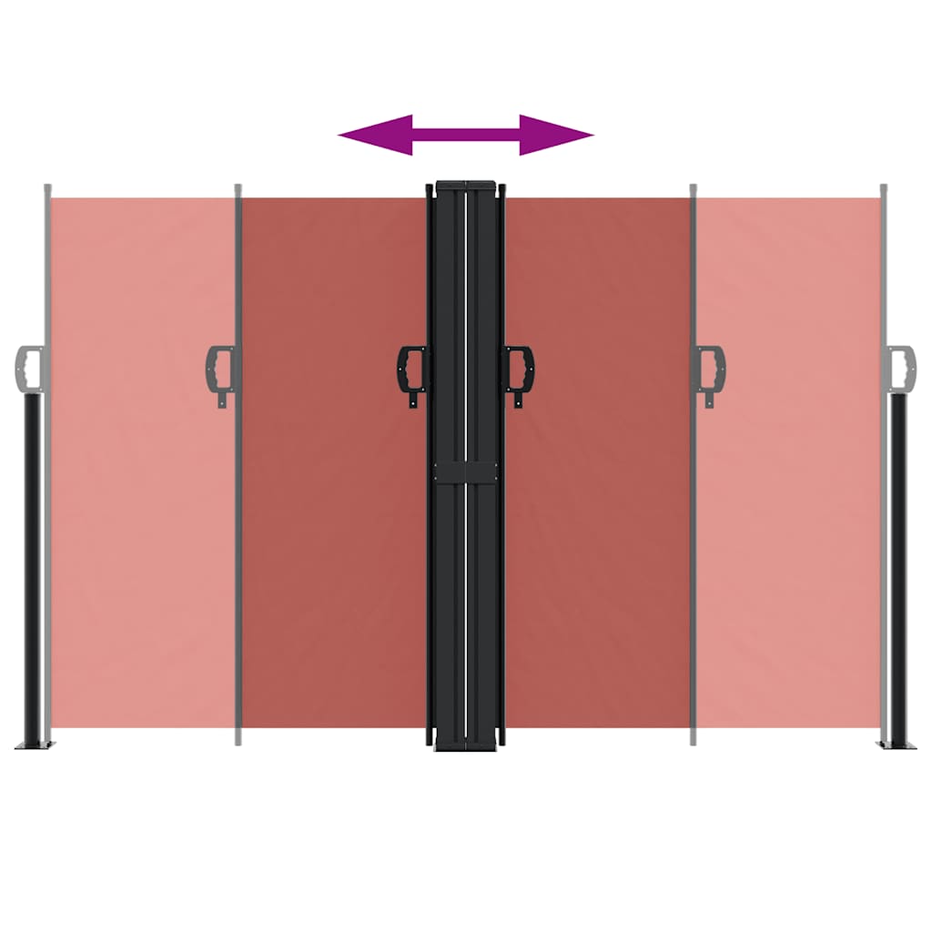 Retractable Side Awning Terracotta Red 160 x 1200 cm