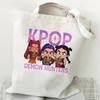 KPOP Demon Hunter Group Принт Холщовая Сумка Точечная Женская Повседневная Сумка Сумка для Шоппинга KTY