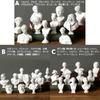 [FUPUTWO] Miniature Plaster Bust Statue Figures, Resin Sketch Drawing Model Replica Set, Classical Plaster-Style Art Decor (Type C)