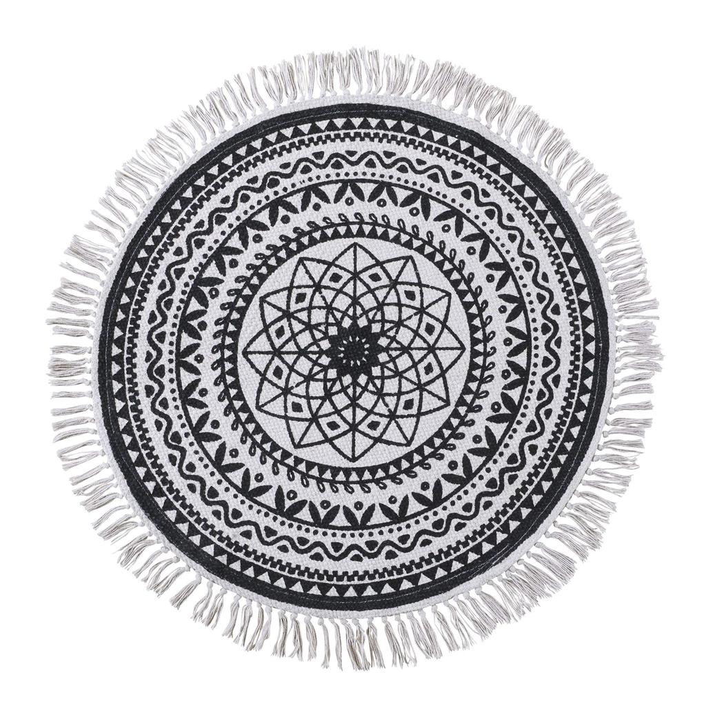 Azumaya-kk Rug, Black, Width 130cm x Depth 130cm, TTR-135