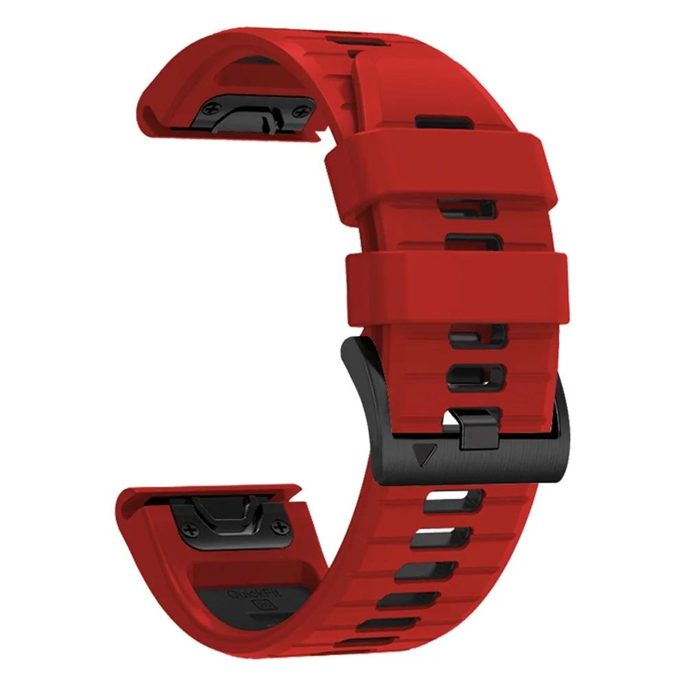 22 26 мм ремешок QuickFit для Garmin Fenix 8 E 7X 7 6X 6 Pro 5X Plus 3HR браслет Epix Gen 2 Enduro 3 Tactix силиконовый ремешок