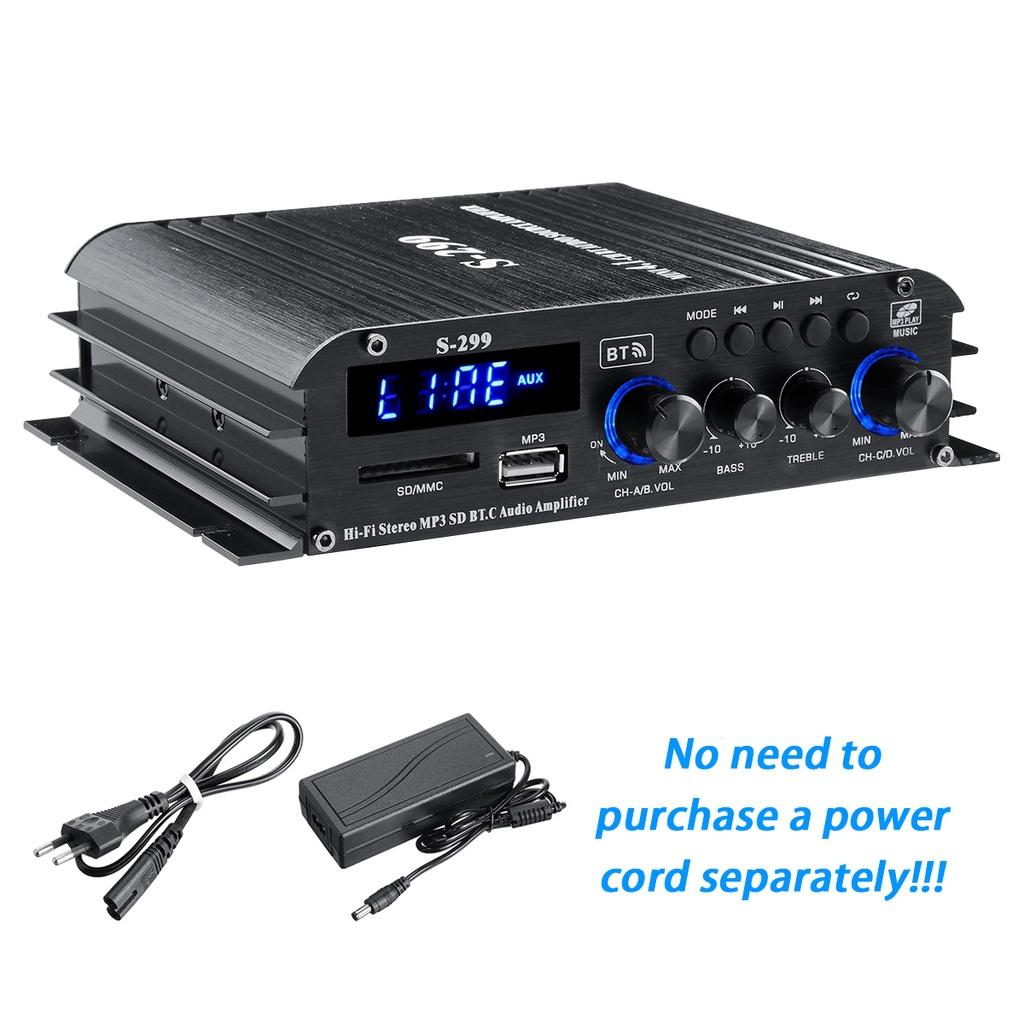 1600 Вт 4.1-канальный Bluetooth стерео Hifi автомобильный домашний кинотеатр усилители DC12V звук аудио усилитель автомобильный звук динамик цифровые усилители