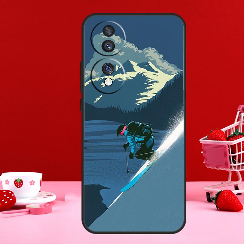 Skiing Snow Snowboard Ski Case For Honor Magic 6 5 Pro 50 70 90 Lite X6 X7 X8 X9 X6a X7a X8a X9a X8b X9b Back Cover