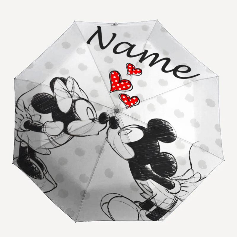 Personalized Name M-Mickey  Print Umbrella - Automatic Open/Close, Eight-Rib Durable Frame, Automatic Folding Umbrella