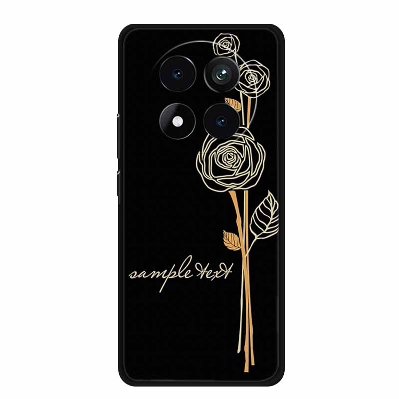 3D Emboss Case For Xiaomi Redmi Note 15 Phone Case Flowers Black Silicone Soft Back Cover Coque For Redmi Note 15 Pro Plus Case