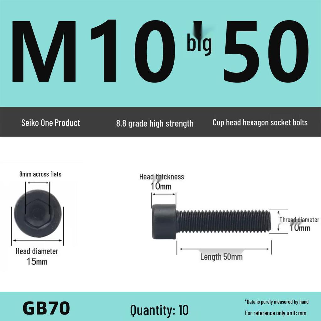 8.8 High-Strength Socket Head Cap Screw Bolt (M4-M16)