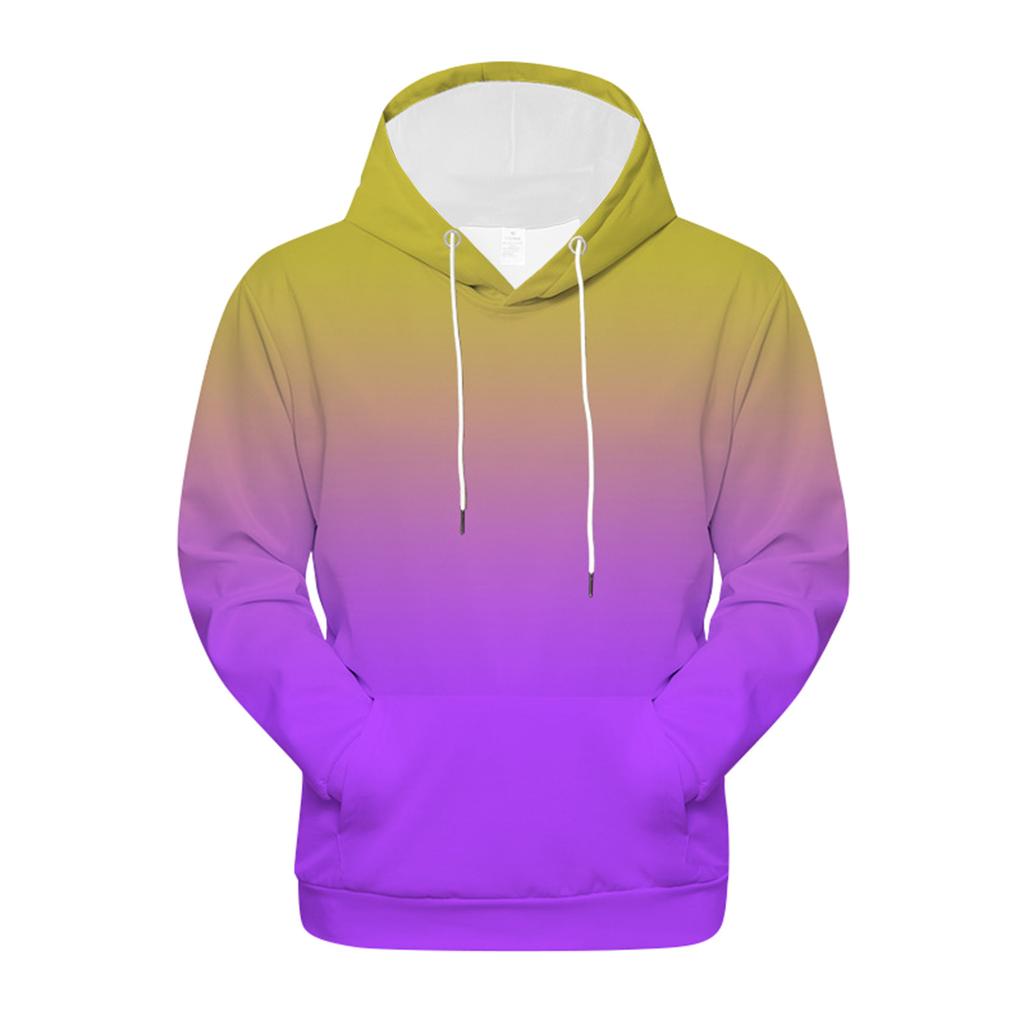 Модный свободный мужской и женский свитер с капюшоном с длинным рукавом и принтом