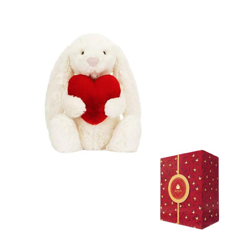 JELLYCAT День святого Валентина Заяц Бонни Красное Сердце Кукла Плюшевая Кукла Высота 18/31 см