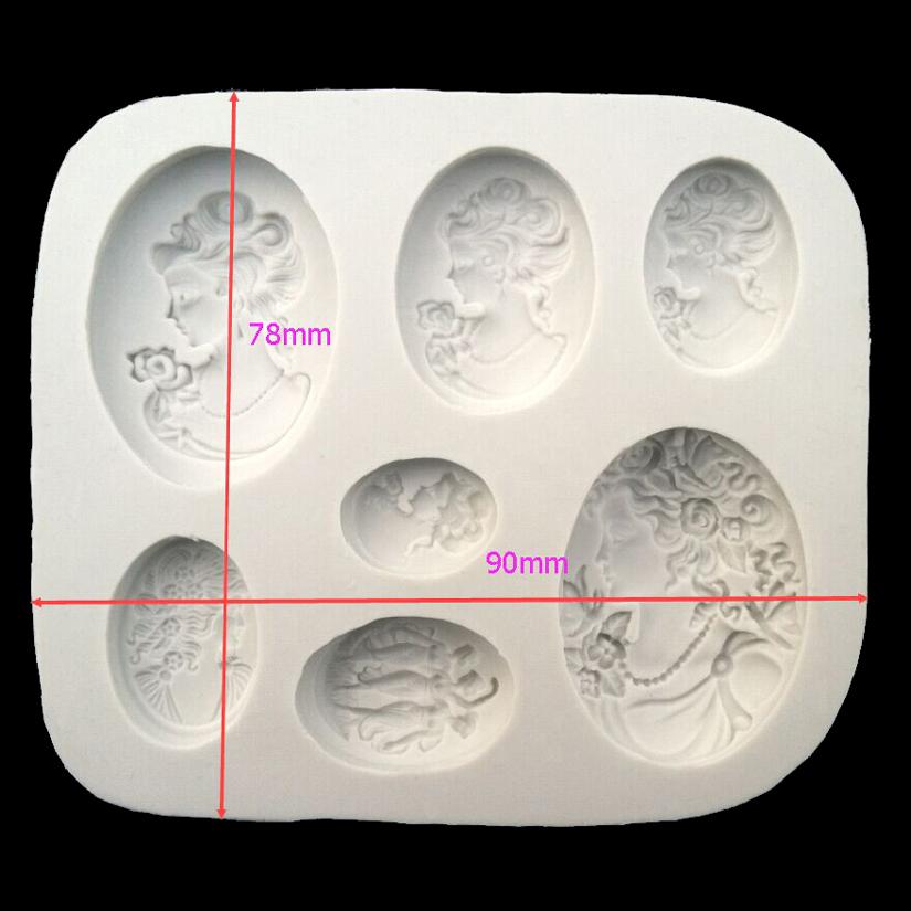 Cameo Collection Portrait Silicone Sugarcraft Mould Fondant Cake Decorating Tools