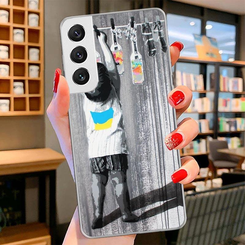Чехол для телефона Street Art Banksy Graffiti для Samsung Galaxy S26 S25 Edge S24 Ultra S23 S22 Plus S21 S20 FE Мягкий чехол-бампер