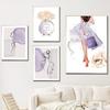 Современная модная сумка для девочек, Парижская парфюмерия, туфли на каблуках, художественная картина на холсте, плакаты на скандинавскую тему, принты, настенные панно для декора гостиной