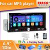 6.9'' 1din 685 Универсальный автомобильный радиоприемник Стереоплеер Carplay Android Auto Mirrorlink FM BT MIC Цветные фонари заднего вида Сенсорный экран