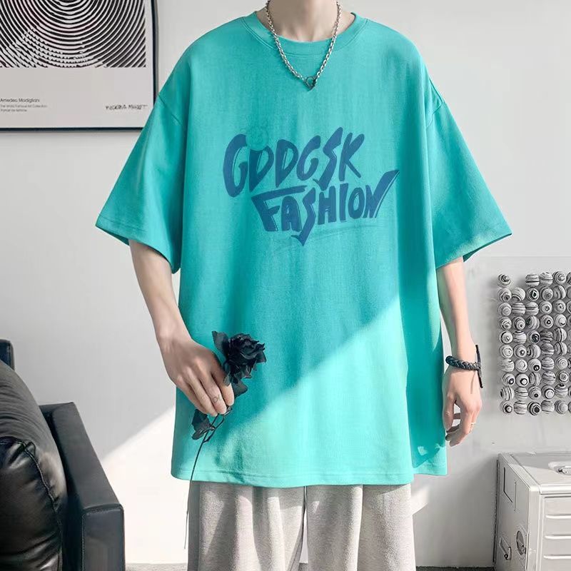 100% хлопок, футболка с короткими рукавами, мужская летняя свободная рубашка в стиле Hundred Trend Ins, пуловер с круглым вырезом, дышащие, впитывающие пот, удобные топы