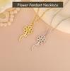 Cazador Stainless Steel Flower Pendant Necklace for Women Trendy Plant Jewelry Birthday Valentine Gifts 2026 Wholesale