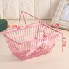 Decorative Sweet Pink Basket Desktop Cosmetics Jewelry Storage Basket Photo Props Home Kitchen Storage Baskets
