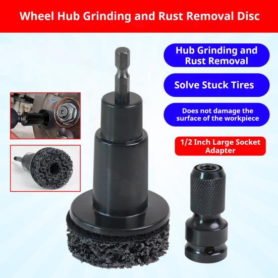 Wheel Hub Resurfacing Kit Precision Rust Removal Tool Hub Cleaner Grinding Tool Automotive Maintenance Kit