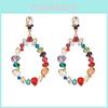 Colorful Teardrop Earrings Trendy Fashion Alloy Plated Women Accessories 2021