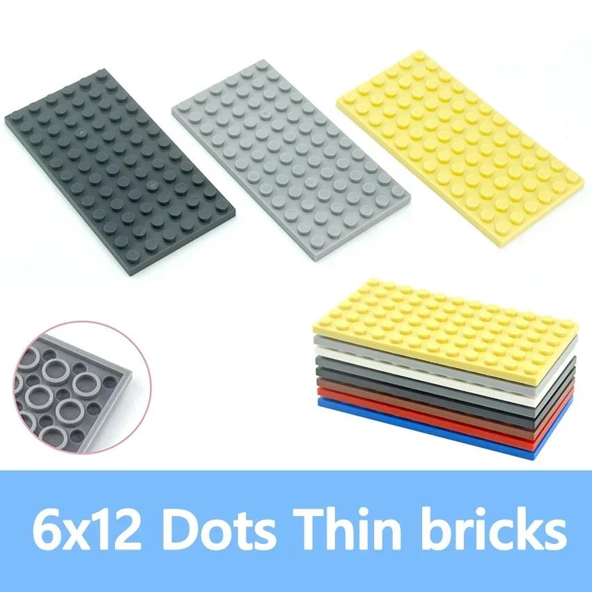 Конструктор DIY 6x12 точек Собираемые частицы 6 шт. Тонкие фигурные кубики Образовательный Креативный Размер Совместим с 3028 Игрушками