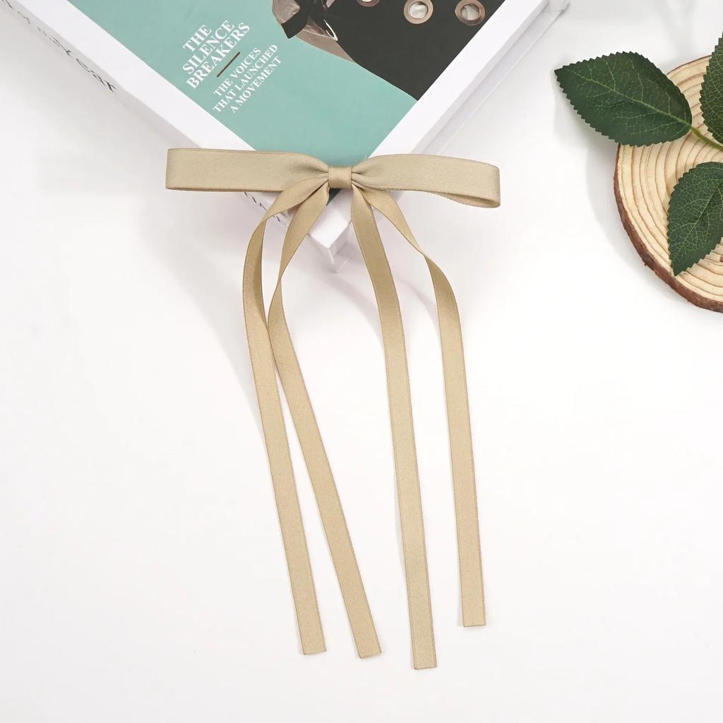 Sweet Bow Ribbon Hair Clips Elegant Women Girls Long Ribbon Hairpin Daily Party Gifts Wedding Jewelry Fashion Style Accessories
