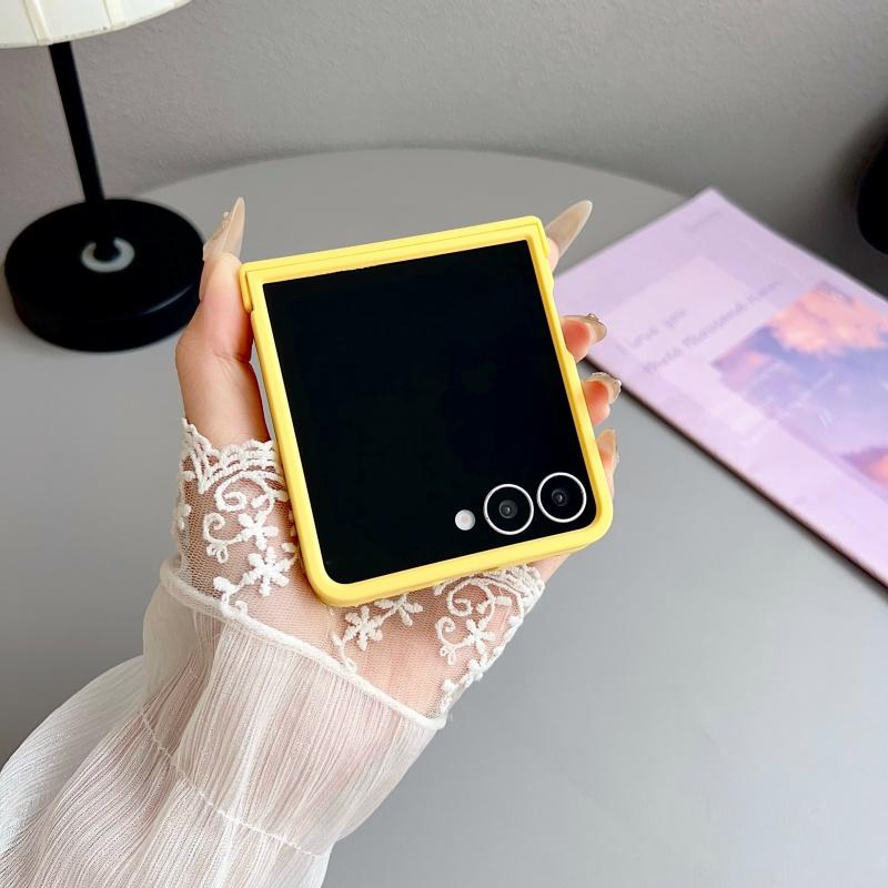 Роскошный яркий чехол-книжка из силикона конфетного цвета для Samsung Galaxy Z Flip 7 6 5 4 3 Zflip7, матовая противоударная твердая ПК-накладка