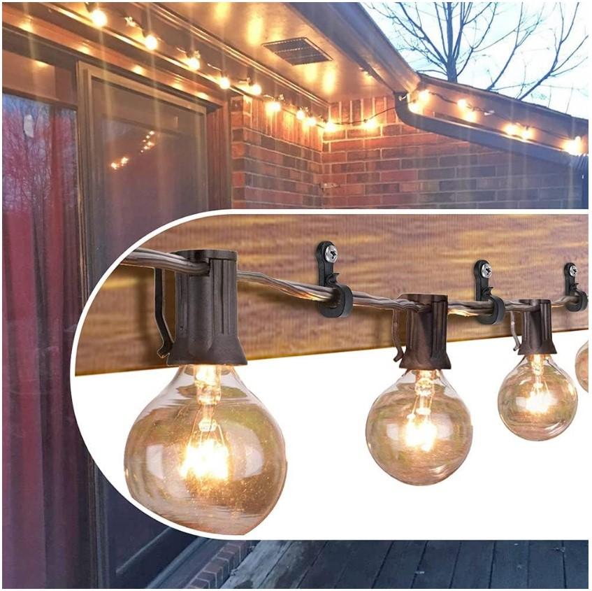 10x Screw hooks for hanging lights, garlands, and cable decorations