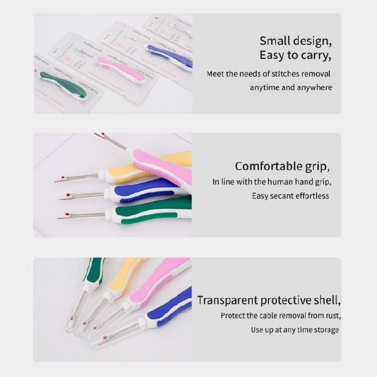 2 Pcs Silicone Wire Remover Seam Rippers Easy to Use Thread Remover Tool Practical Sewing Tool for Crafting