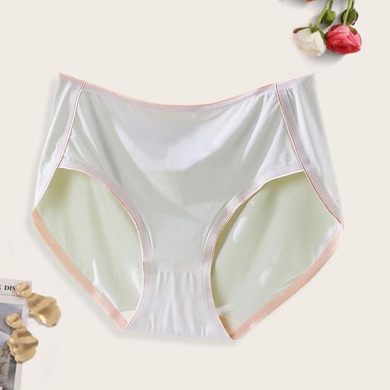 Trendy Lady Underpants Solid Color Stretchy Anti-septic