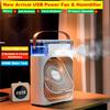 Multi-funcation 3 In 1 AIr Conditioner Cooler Fan 5 Sprayers Humidifier LED Atmosphere Light Mini Portable USB Office Home Fan