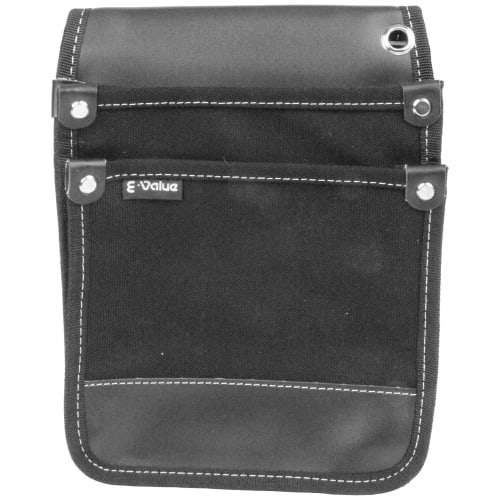 E-Value Canvas Electrician's Waist Pouch, Black, Lightweight, EHN-D BK