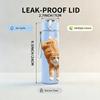 1PC Orange Cat Jumping Action Print 750ml Color Plastic Sports Water Bottle Leakproof Flip Straw Lid Suitable for Sports Office Home Use