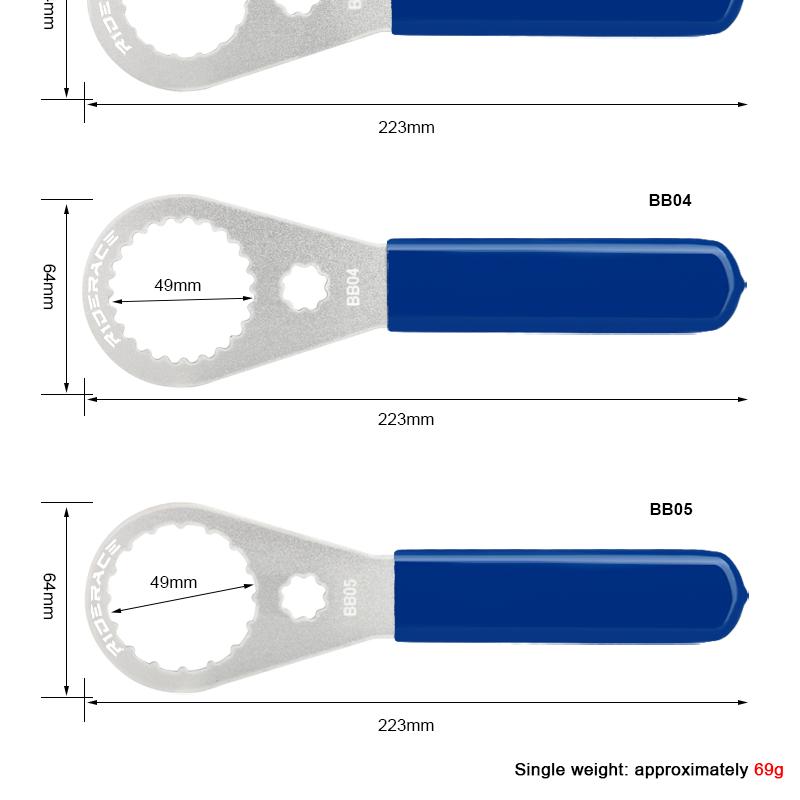Ключ для каретки велосипеда BB Инструмент для снятия и установки каретки 39/41/44/46/49 мм для Shimano BBR9000 SRAM IXF DUB BSA30